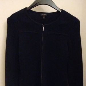 Talbots Black Cardigan with Zipper